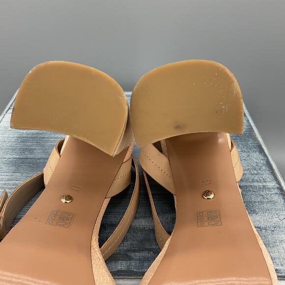 Pelle Moda Gianna Platform Natural Heeled Sandals Tan Size 9M - Picture 8 of 10